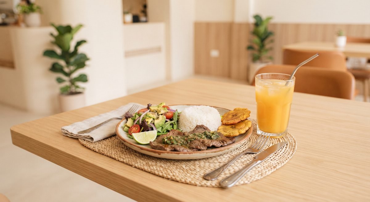 el almuerzo del día, recién hecho
